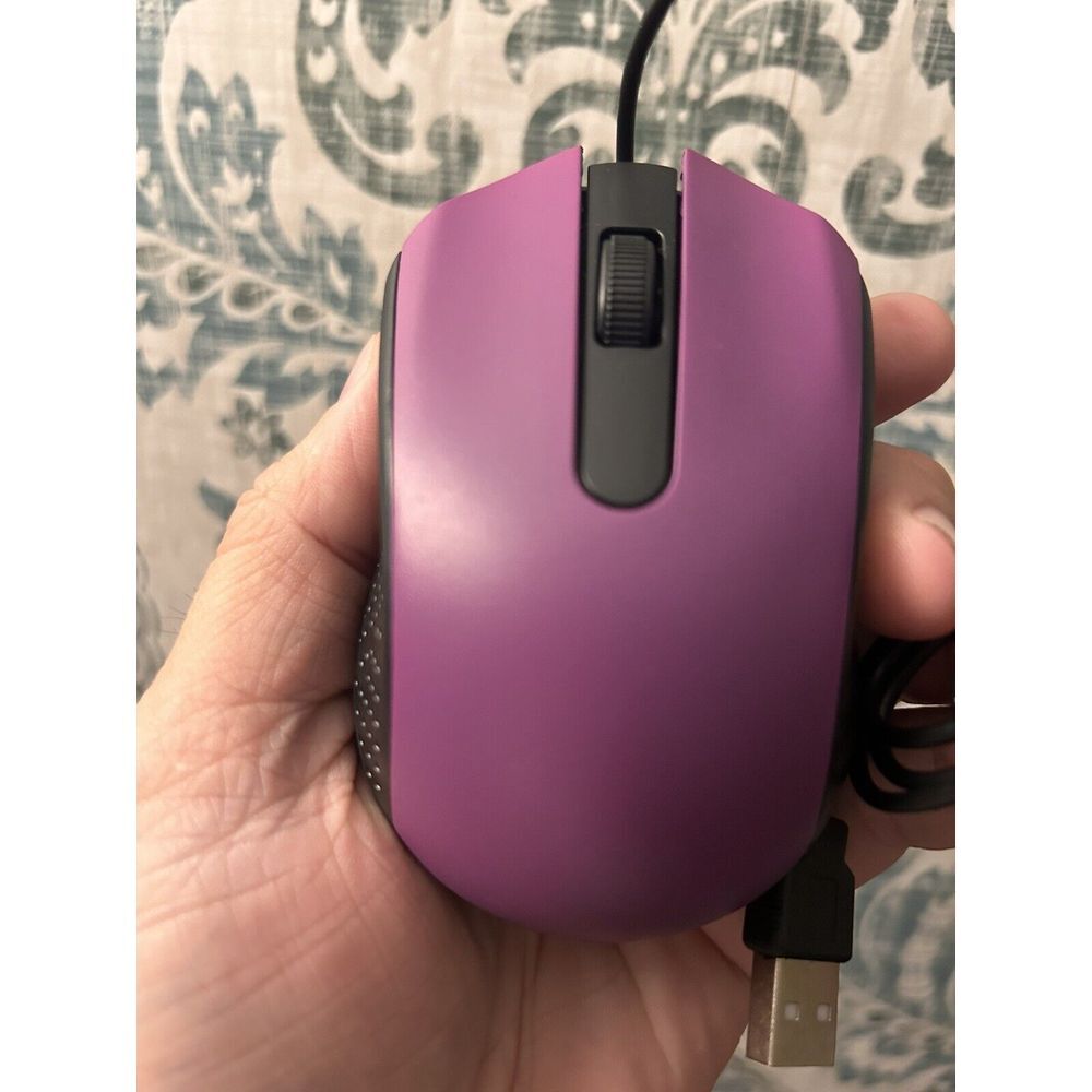 Purple Corded Mouse Color Classic Beauty School Mouse New - Picture 3 of 5